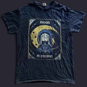 S | Moon Blessing navy blue t-shirt